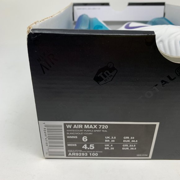 Nike Air Max 720 White Purple Spirit Teal Shoes